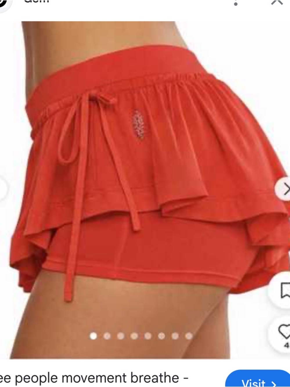 FP Movement Tempo Breathe Deeper Shorts NWOT